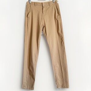 GERARD DAREL Womens sz 38 (US 6) Straight Chino PANT Beige Elastic Waist Capsule